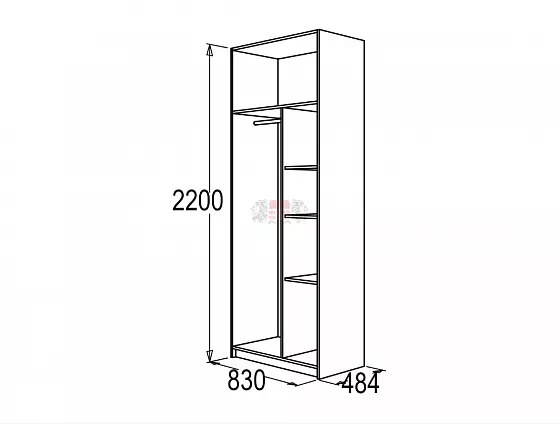 Шкаф 800 мм для одежды и белья Флагман-4 в Кировграде - kirovgrad.mebel-e96.ru