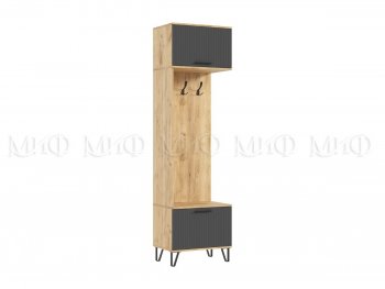 Прихожая Флэш (шкаф с вешалками) крафт/графит (Миф) в Кировграде - kirovgrad.mebel-e96.ru
