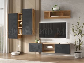 Стенка Флэш крафт/графит (Миф) в Кировграде - kirovgrad.mebel-e96.ru