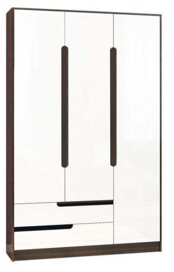 Шкаф 1200 мм 3-х створчатый Гавана белый (Текс) в Кировграде - kirovgrad.mebel-e96.ru | фото