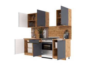 КУхонный гарнитур Глетчер 1800 мм маренго (Сурская) в Кировграде - kirovgrad.mebel-e96.ru