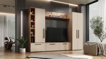 Стенка Леванте вотан/кашемир (Лин) в Кировграде - kirovgrad.mebel-e96.ru