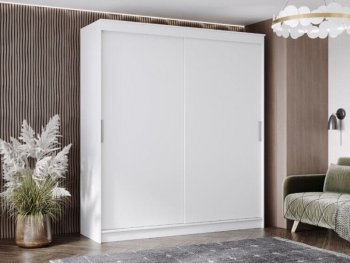 Шкаф-купе 2000 мм Гранд-1 ЛДСП, белый гладкий (Эра) в Кировграде - kirovgrad.mebel-e96.ru