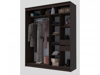 Шкаф-купе 2000 мм Гранд-1 зеркало/зеркало, венге (Эра) в Кировграде - kirovgrad.mebel-e96.ru