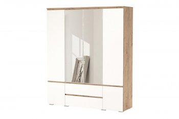 Шкаф 1800 мм 6С2Я с 2мя зерк. Гретта крафт золотой (Памир) в Кировграде - kirovgrad.mebel-e96.ru