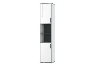 Шкаф для книг с дв. Грей УНИ (МЛК) в Кировграде - kirovgrad.mebel-e96.ru | фото