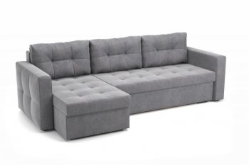 Диван угловой Грейс (велюр Вивальди 07 (серый)) (Софт) в Кировграде - kirovgrad.mebel-e96.ru