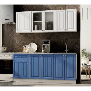 Кухонный гарнитур Хозяюшка 1800 Акация/Деним (Эра) в Кировграде - kirovgrad.mebel-e96.ru