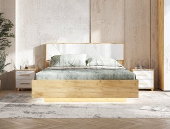 Кровать парящая Ирис крафт/белый (Миф) в Кировграде - kirovgrad.mebel-e96.ru