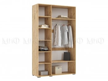 Шкаф 1350 мм Ирис с антресолью, крафт/графит (Миф) в Кировграде - kirovgrad.mebel-e96.ru