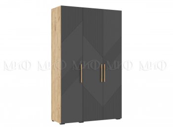 Шкаф 1350 мм Ирис с антресолью, крафт/графит (Миф) в Кировграде - kirovgrad.mebel-e96.ru