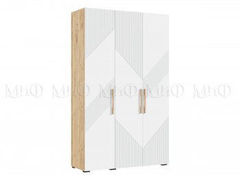 Шкаф 1350 мм Ирис с антресолью, крафт/белый (Миф) в Кировграде - kirovgrad.mebel-e96.ru