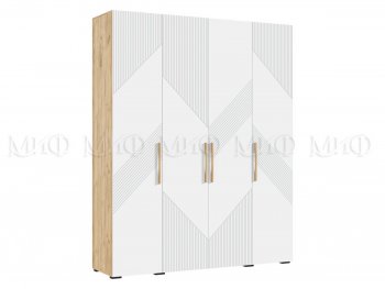 Шкаф 1800 мм Ирис с антресолью крафт/белый (Миф) в Кировграде - kirovgrad.mebel-e96.ru