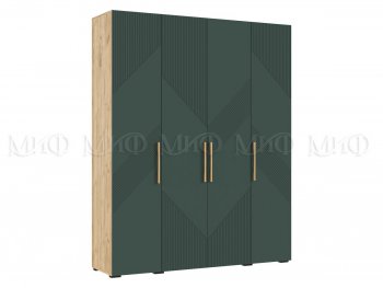 Шкаф 1800 мм Ирис с антресолью крафт/грин (Миф) в Кировграде - kirovgrad.mebel-e96.ru