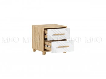 Тумба прикроватная Ирис крафт/белый, 2 шт (Миф) в Кировграде - kirovgrad.mebel-e96.ru