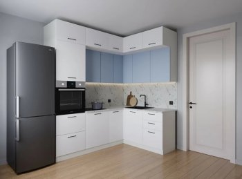 Кухонный гарнитур угловой Капри ЛДСП/МДФ 2200*1700 мм (Санвут) в Кировграде - kirovgrad.mebel-e96.ru