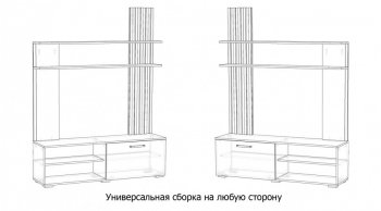 Стенка Каролина Дуб Вотан/Графит (Лин) в Кировграде - kirovgrad.mebel-e96.ru