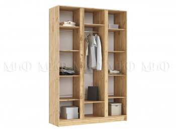 Шкаф 1500 мм 3-х створчатый Келвин дуб золотой/графит (Миф) в Кировграде - kirovgrad.mebel-e96.ru