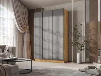 Шкаф 1500 мм 3-х створчатый Келвин дуб золотой/графит (Миф) в Кировграде - kirovgrad.mebel-e96.ru