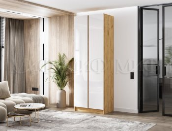 Шкаф 800 мм 2-х ств. Келвин крафт золотой/белый (Миф) в Кировграде - kirovgrad.mebel-e96.ru