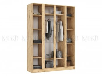 Шкаф 1600 мм 4-х створчатый Келвин крафт золотой/белый (Миф) в Кировграде - kirovgrad.mebel-e96.ru