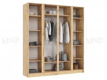 Шкаф 2000 мм 4-х ств. Келвин крафт золотой/белый (Миф) в Кировграде - kirovgrad.mebel-e96.ru