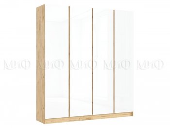 Шкаф 2000 мм 4-х ств. Келвин крафт золотой/белый (Миф) в Кировграде - kirovgrad.mebel-e96.ru