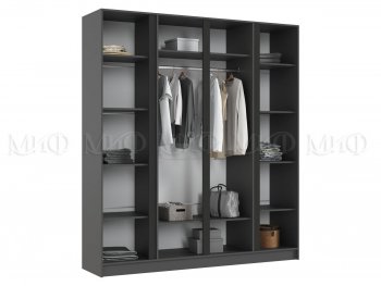 Шкаф 2000 мм 4-х ств. Келвин дуб золотой/графит (Миф) в Кировграде - kirovgrad.mebel-e96.ru