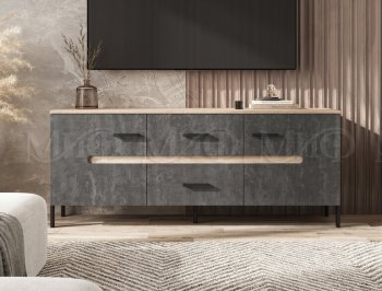 Тумба ТВ Ким бетон графит (Миф) в Кировграде - kirovgrad.mebel-e96.ru