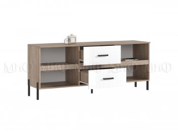 Тумба ТВ Ким белый глянец холодный (Миф) в Кировграде - kirovgrad.mebel-e96.ru