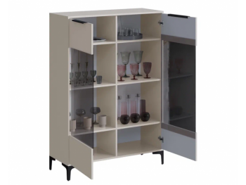 Шкаф со стеклом Кимберли кашемир (Handis) в Кировграде - kirovgrad.mebel-e96.ru