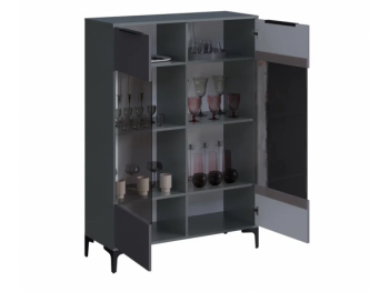 Шкаф со стеклом Кимберли графит (Handis) в Кировграде - kirovgrad.mebel-e96.ru