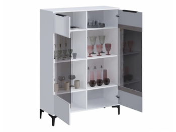 Шкаф со стеклом Кимберли белый (Handis) в Кировграде - kirovgrad.mebel-e96.ru