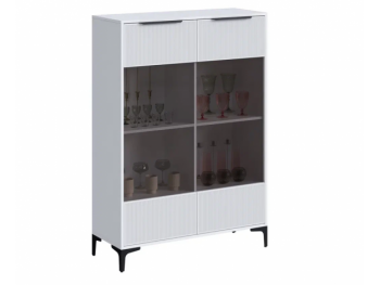 Шкаф со стеклом Кимберли белый (Handis) в Кировграде - kirovgrad.mebel-e96.ru