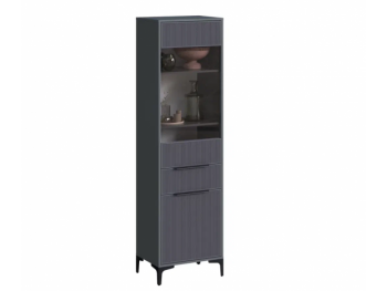 Пенал 550 мм со стеклом Кимберли графит (Handis) в Кировграде - kirovgrad.mebel-e96.ru