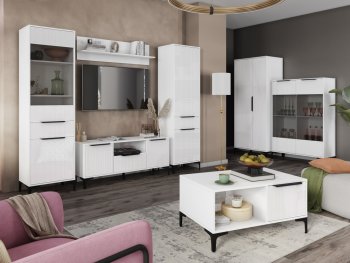 Стенка Кимберли белый, модульная (Handis) в Кировграде - kirovgrad.mebel-e96.ru