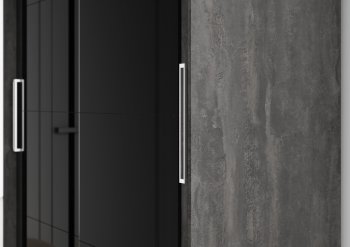 Шкаф-купе 1500 мм Комфорт BLACK EDITION (Стиль) в Кировграде - kirovgrad.mebel-e96.ru