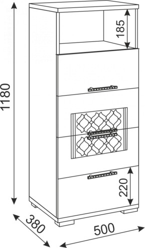 Комод малый Тиффани М10 (Риннер) в Кировграде - kirovgrad.mebel-e96.ru