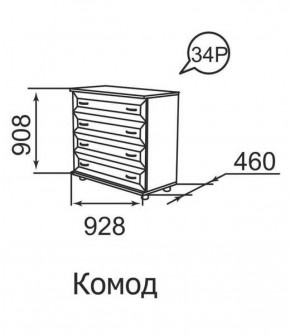 Комод Ника-Люкс 34 в Кировграде - kirovgrad.mebel-e96.ru