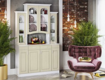 Буфет Констанция 4-х створчатый Фисташковый (Миф) в Кировграде - kirovgrad.mebel-e96.ru