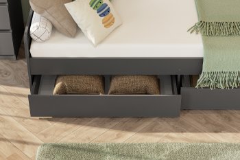Кровать с ящиками КР-2 графит серый (СВ) в Кировграде - kirovgrad.mebel-e96.ru