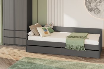 Кровать с ящиками КР-2 графит серый (СВ) в Кировграде - kirovgrad.mebel-e96.ru