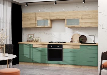 Кухонный гарнитур 3000 мм Кремона фисташка (Росток) в Кировграде - kirovgrad.mebel-e96.ru