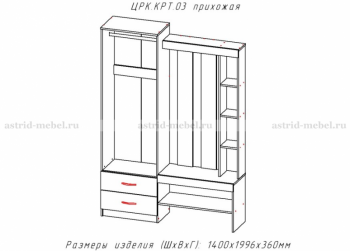 Прихожая Крит-3 (АстридМ) в Кировграде - kirovgrad.mebel-e96.ru