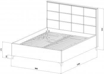 Кровать с подъемным механизмом Мега синий (Лин) в Кировграде - kirovgrad.mebel-e96.ru