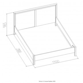 Кровать Шерлок 1800 орех 1600*2000 в Кировграде - kirovgrad.mebel-e96.ru