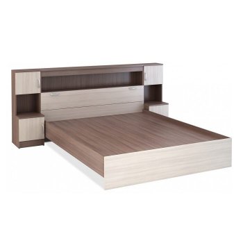 Кровать двуспальная с прикроватным блоком Бася КР552 (СтендМ) в Кировграде - kirovgrad.mebel-e96.ru