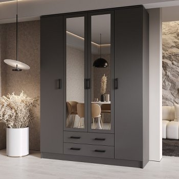 Шкаф Квадро 1600 мм Графит (Эра) в Кировграде - kirovgrad.mebel-e96.ru