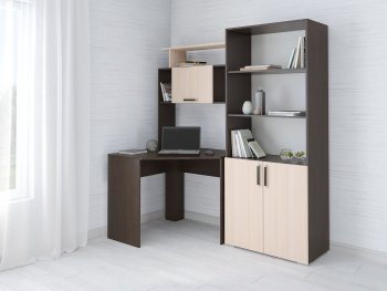 Компьютерный стол Квартет-12 + стеллаж (Текс) в Кировграде - kirovgrad.mebel-e96.ru