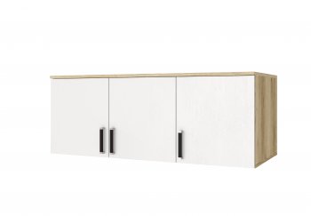 Шкаф Лагуна с антресолью с зеркалом делано/белый (Текс) в Кировграде - kirovgrad.mebel-e96.ru